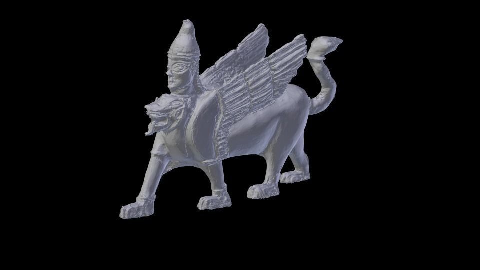Hittite Lion Statue 3D print model_1