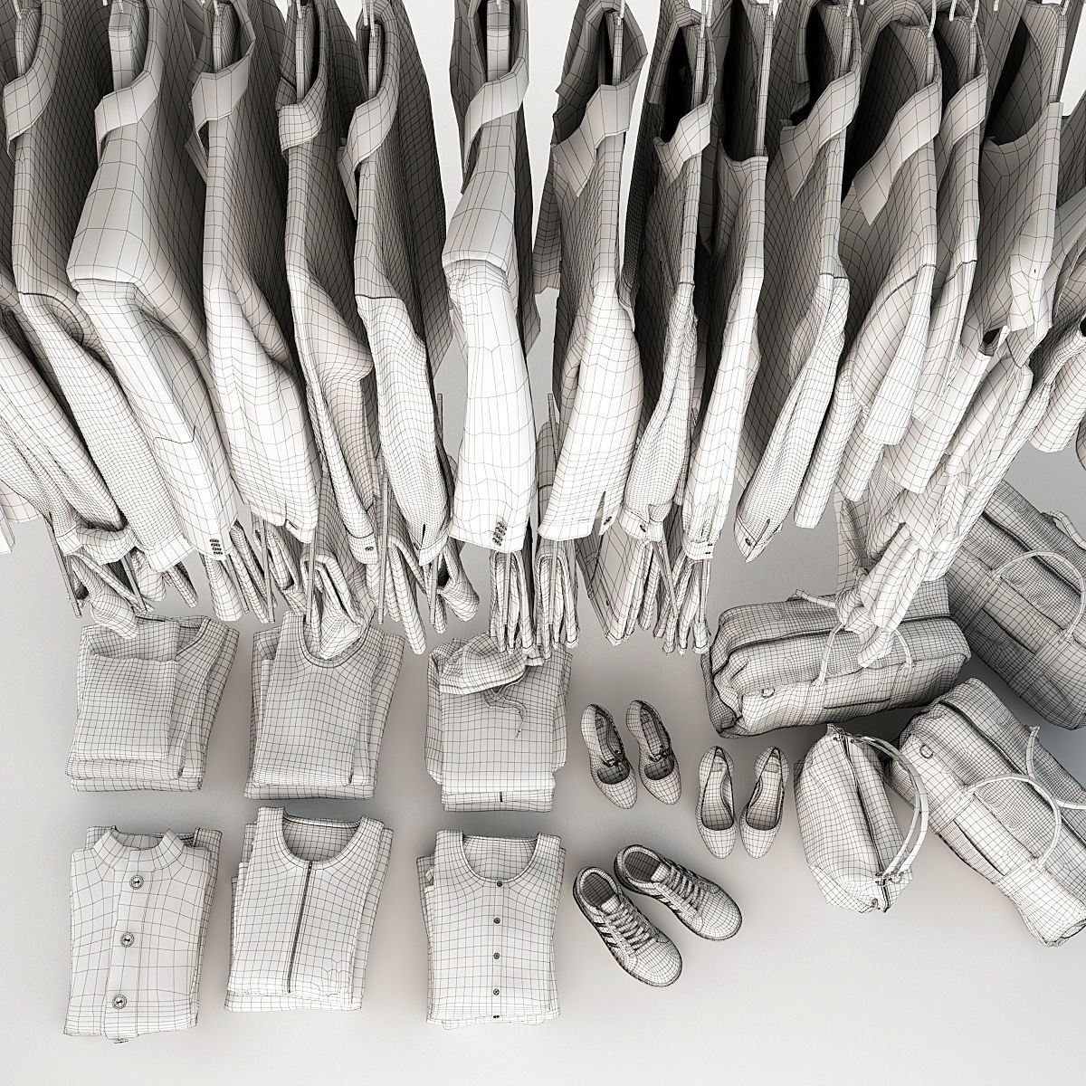 Collection of Clothes V 3D model_13