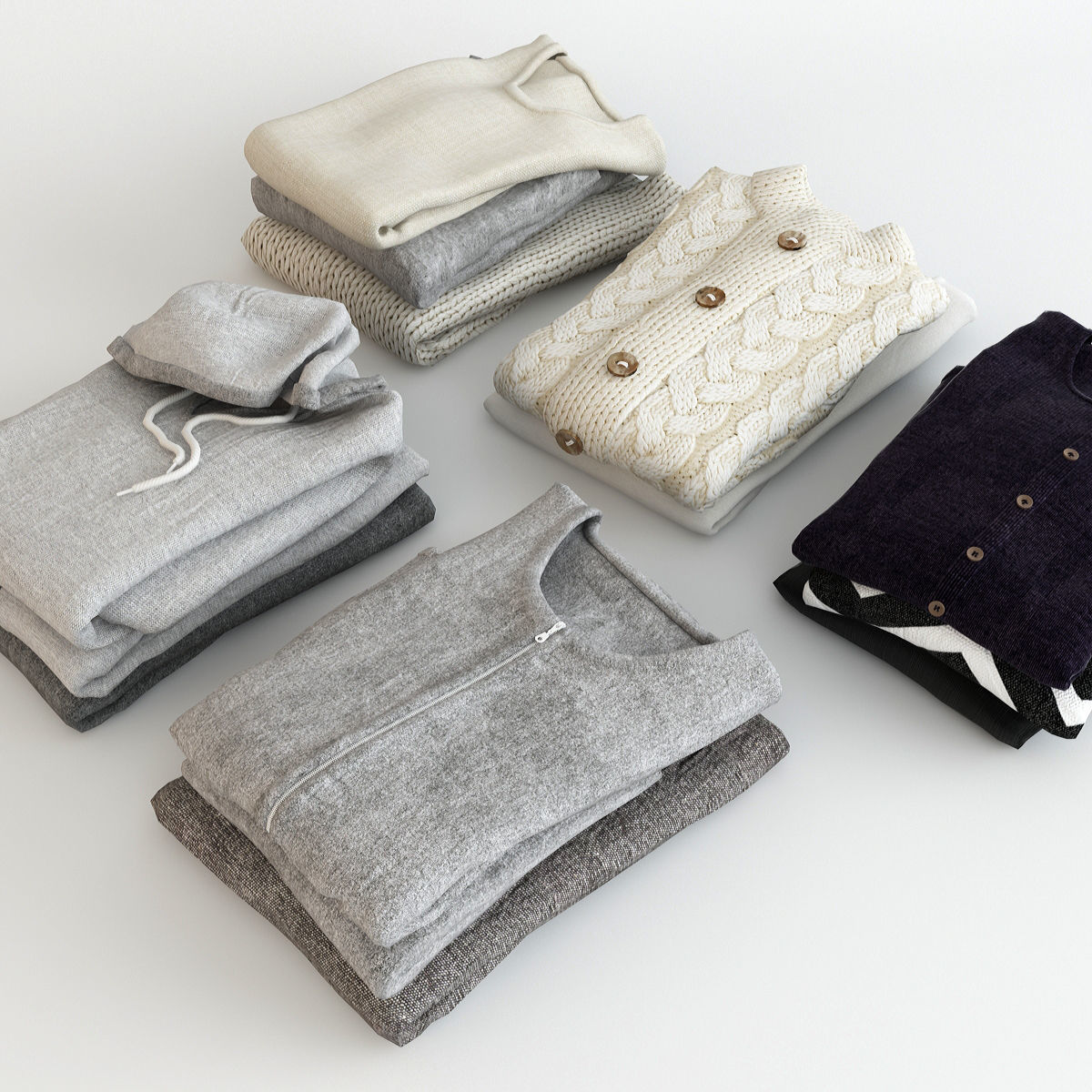 Collection of Clothes V 3D model_25