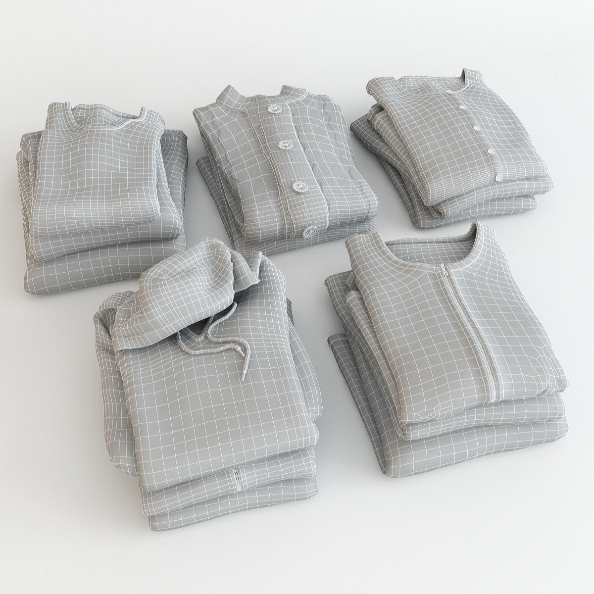 Collection of Clothes V 3D model_33