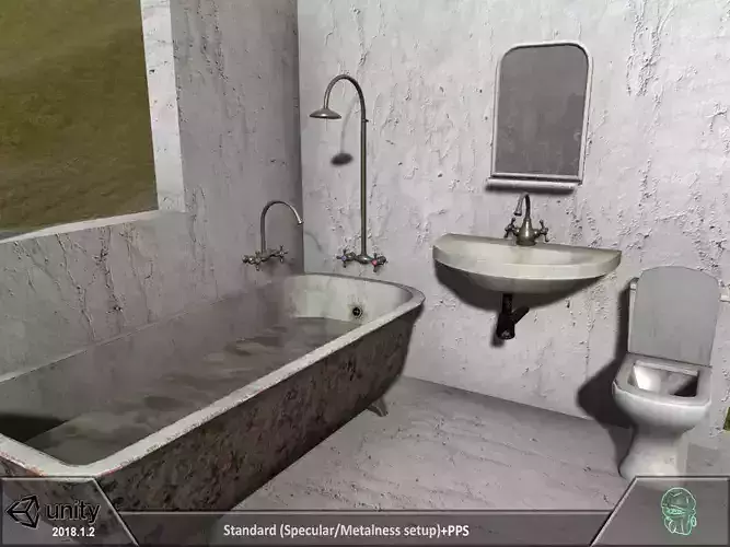Bath room Set Low-poly 3D model