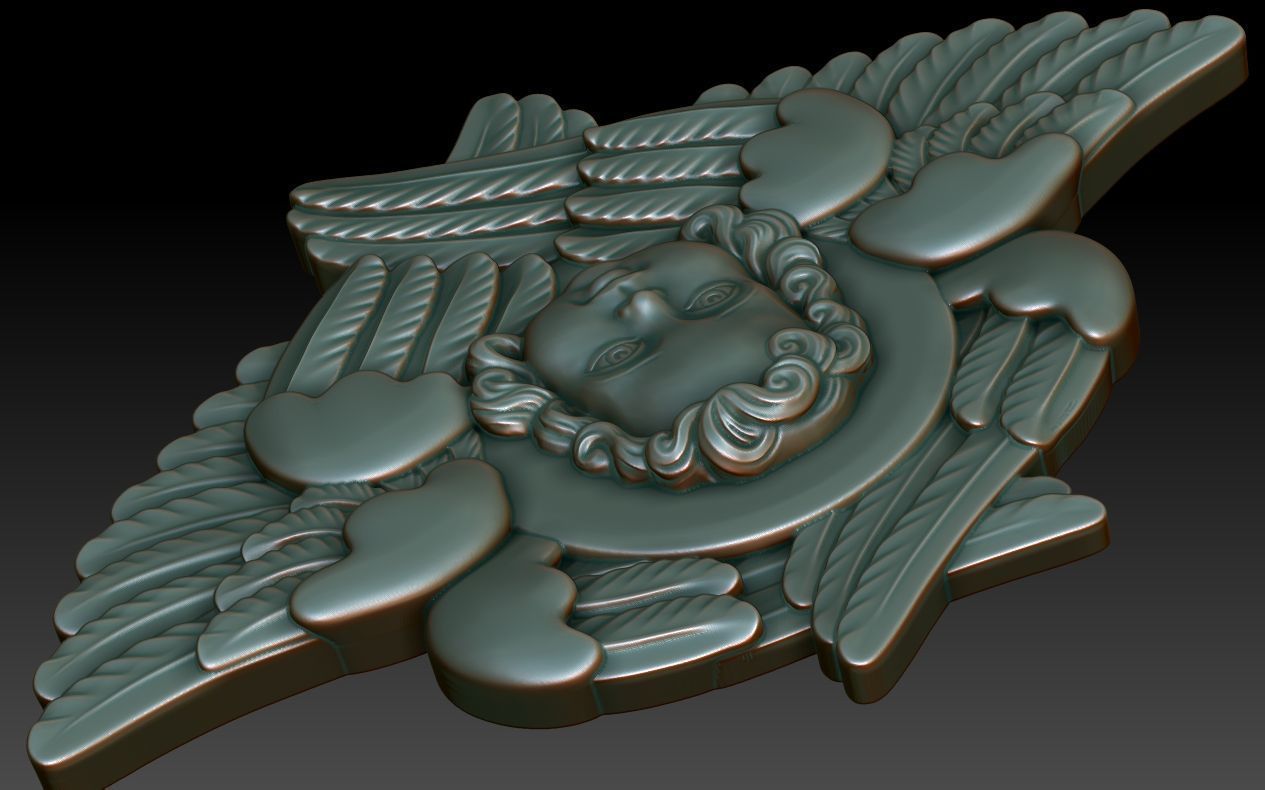 Cherub 3d model statue of angel with wings 3D print model_5