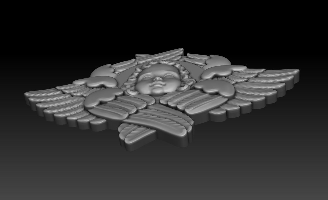 Cherub 3d model statue of angel with wings 3D print model_12
