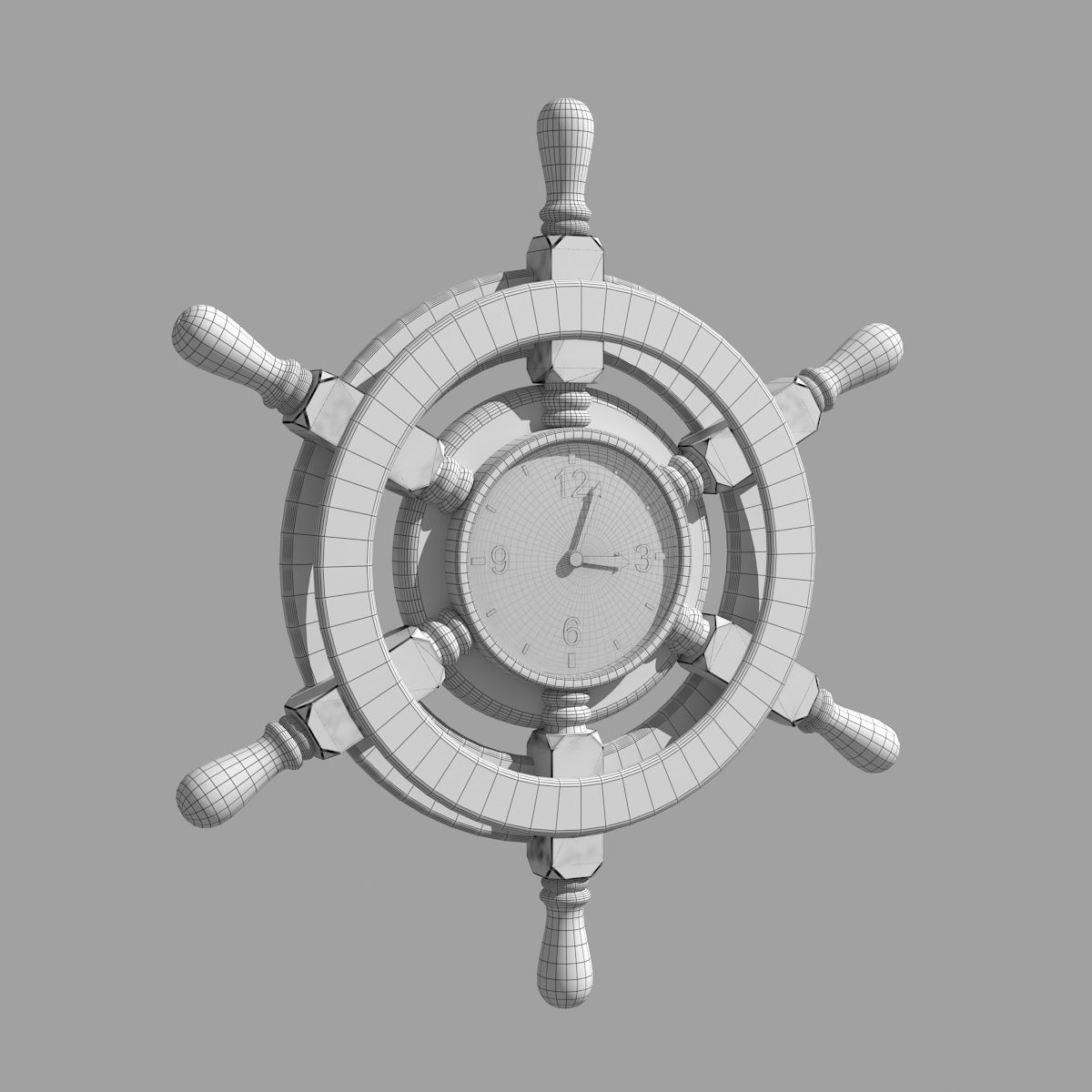 Wall Clock 3D model_1