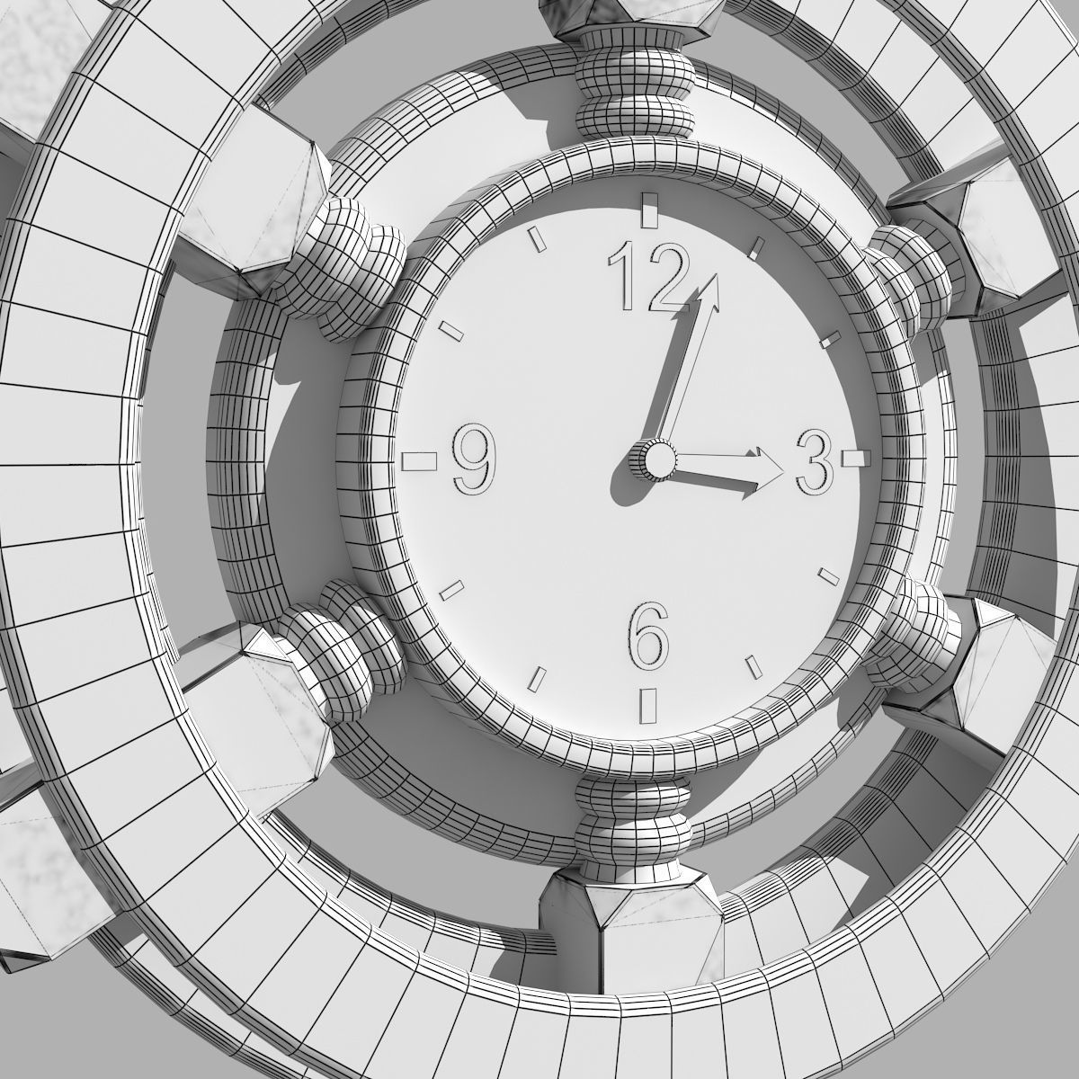 Wall Clock 3D model_8