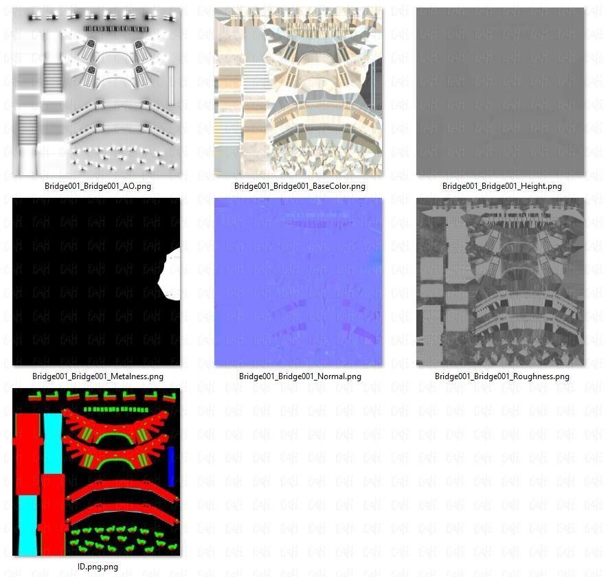 Bridge V01 Low-poly 3D model_42