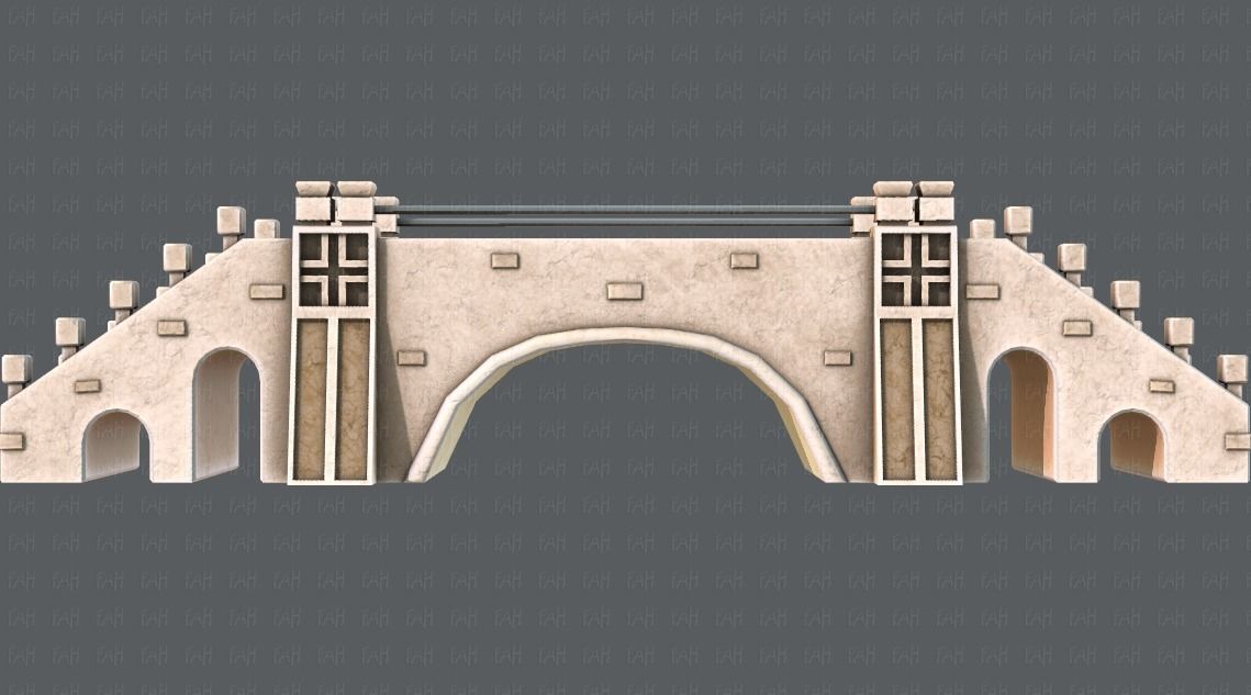 Bridge V01 Low-poly 3D model_3