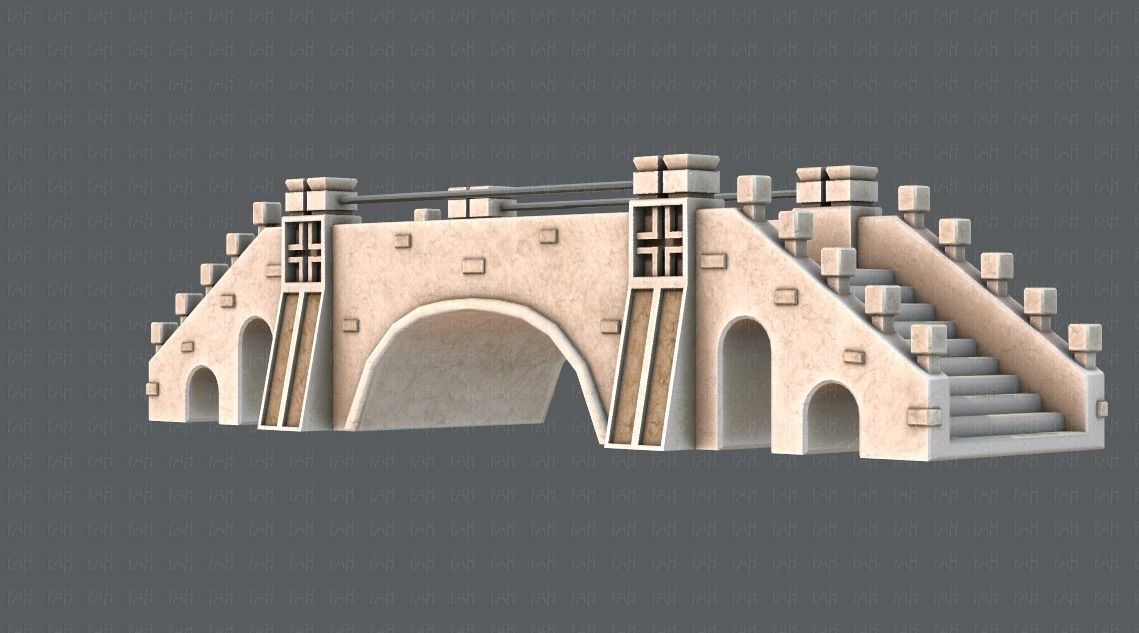 Bridge V01 Low-poly 3D model_4