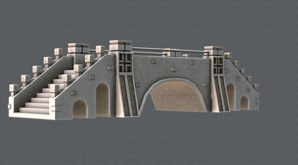 Bridge V01 Low-poly 3D model_6