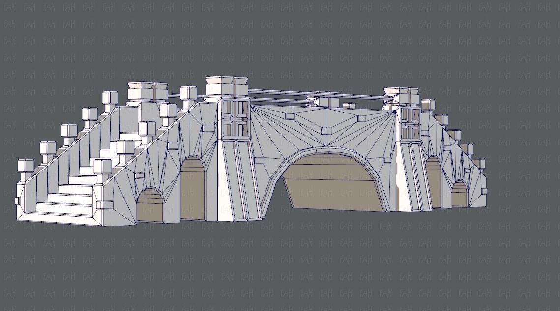 Bridge V01 Low-poly 3D model_10