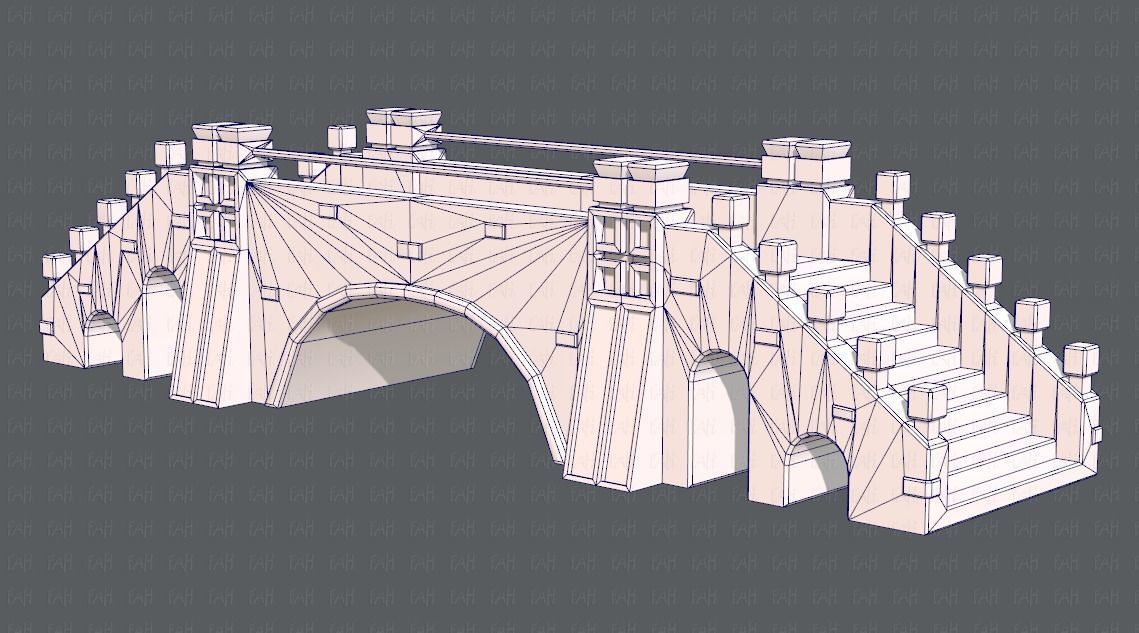 Bridge V01 Low-poly 3D model_34
