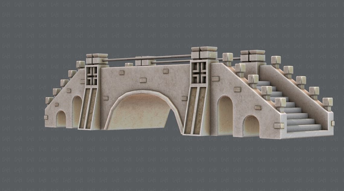 Bridge V01 Low-poly 3D model_8