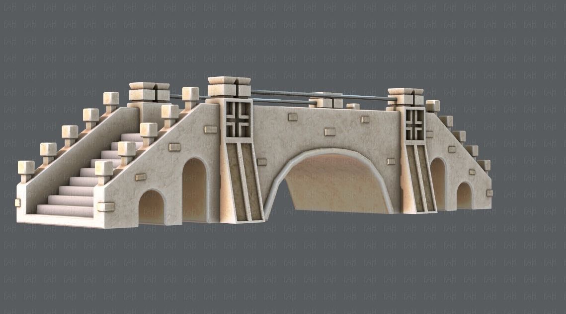 Bridge V01 Low-poly 3D model_2
