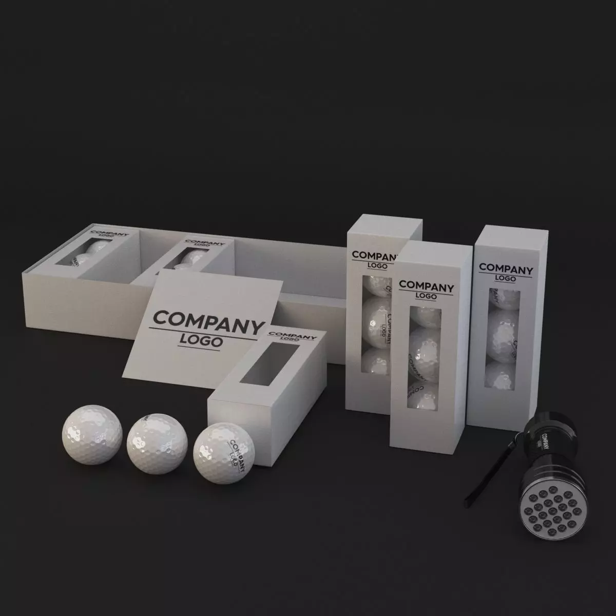 uv torch  and golf 3D model_0