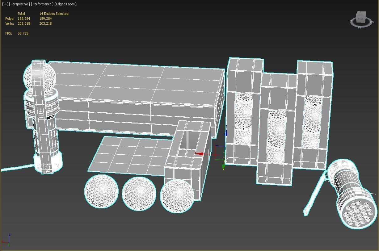 uv torch  and golf 3D model_3