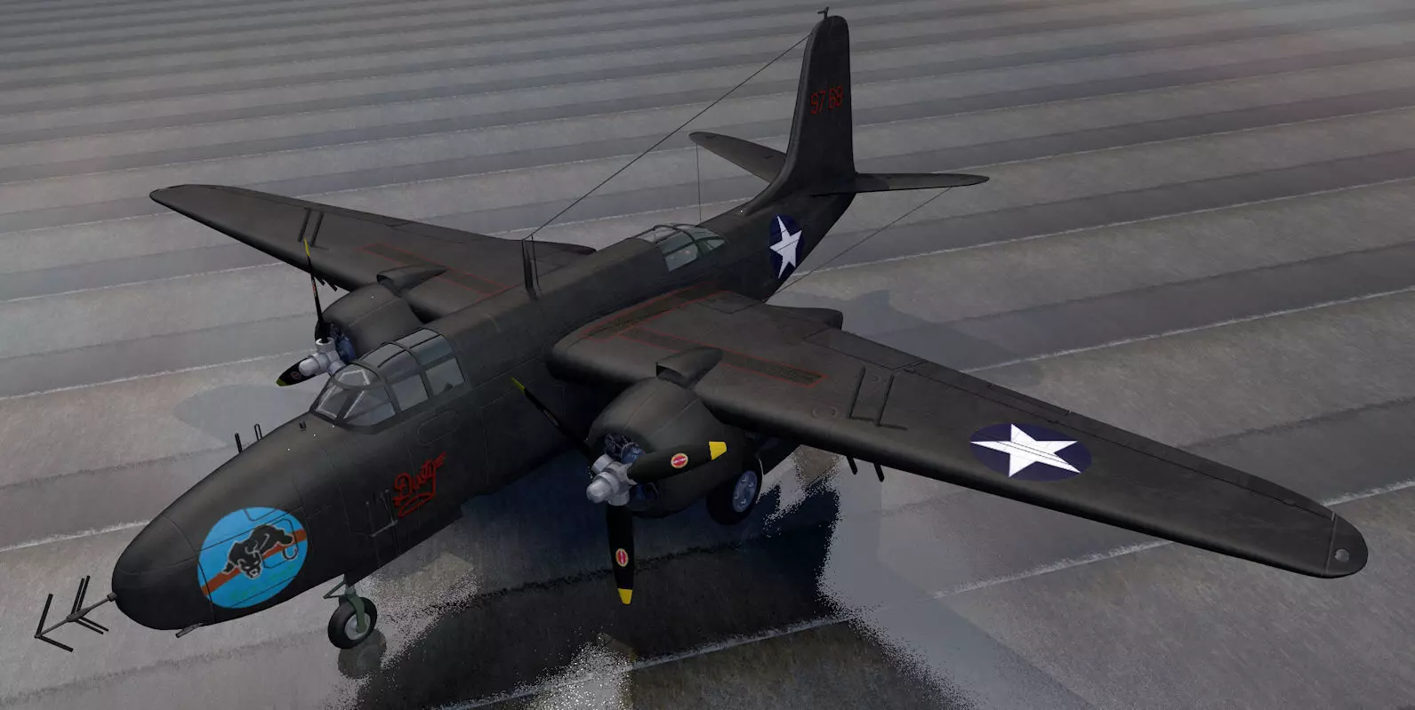 Douglas P-70 Nighthawk 3D model_0