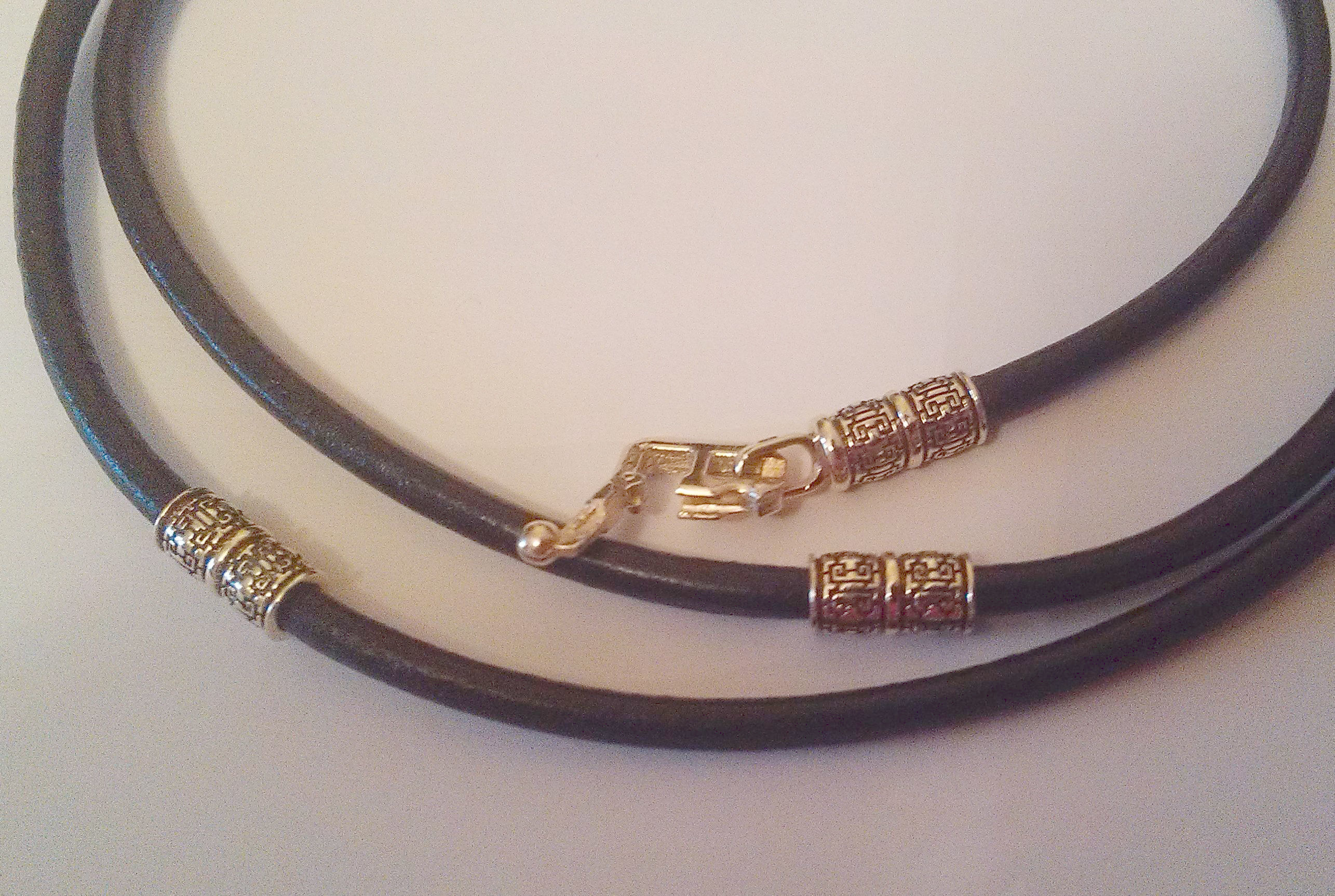 Lock and inserts for leather 3mm diametr  N0282 3D print model_6