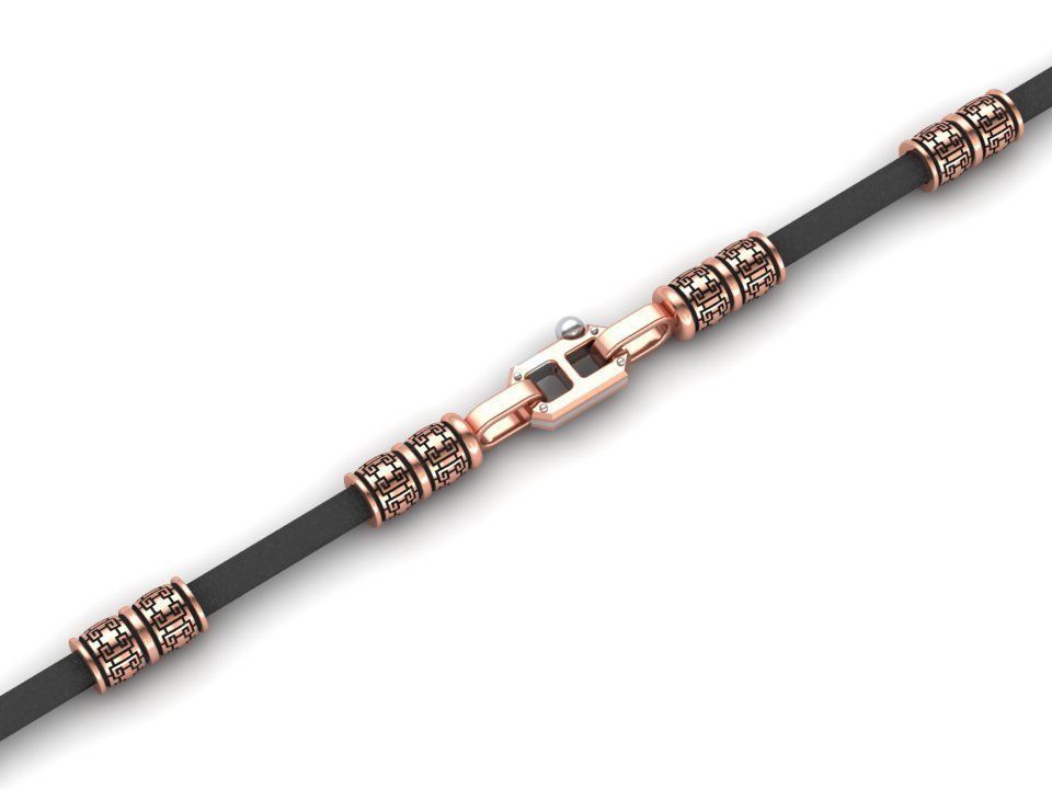 Lock and inserts for leather 3mm diametr  N0282 3D print model_1