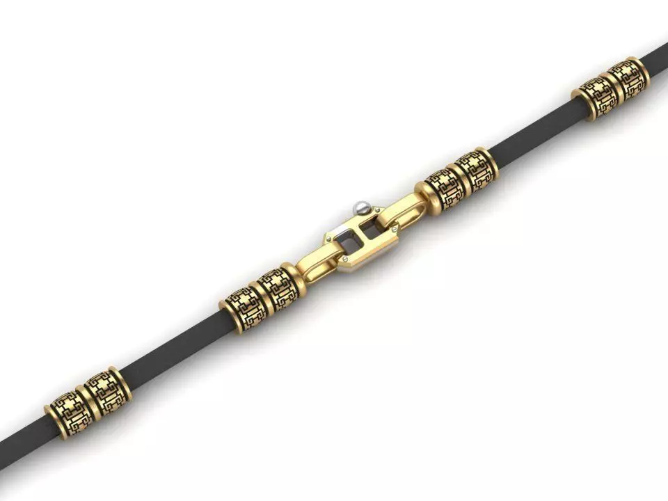 Lock and inserts for leather 3mm diametr  N0282 3D print model_0