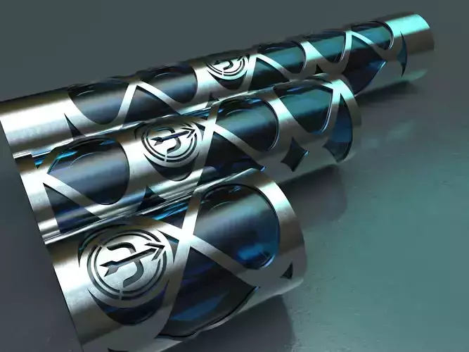 Infinity pair of brass tubes Free 3D model