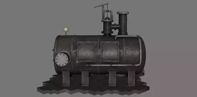 Water Distillery Low-poly 3D model