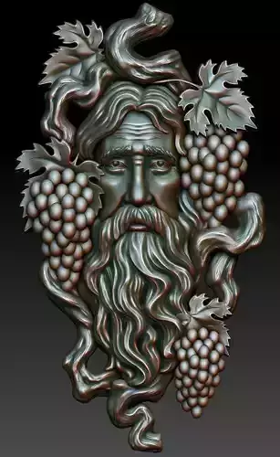 Green man wall plaque Free 3D model