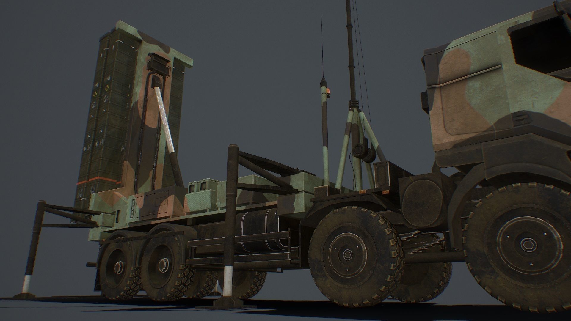 SAMP-T and Radar Arabel  and Missile ASTER-30  PACK Low-poly 3D model_18