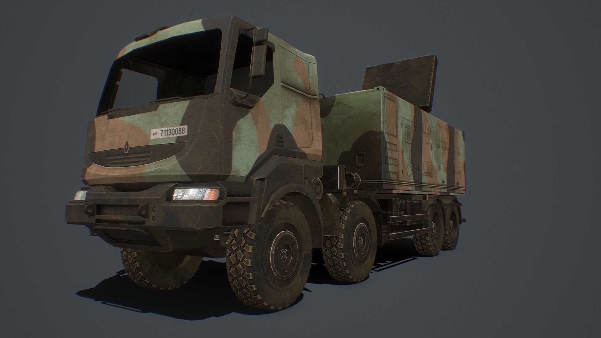 SAMP-T and Radar Arabel  and Missile ASTER-30  PACK Low-poly 3D model_12