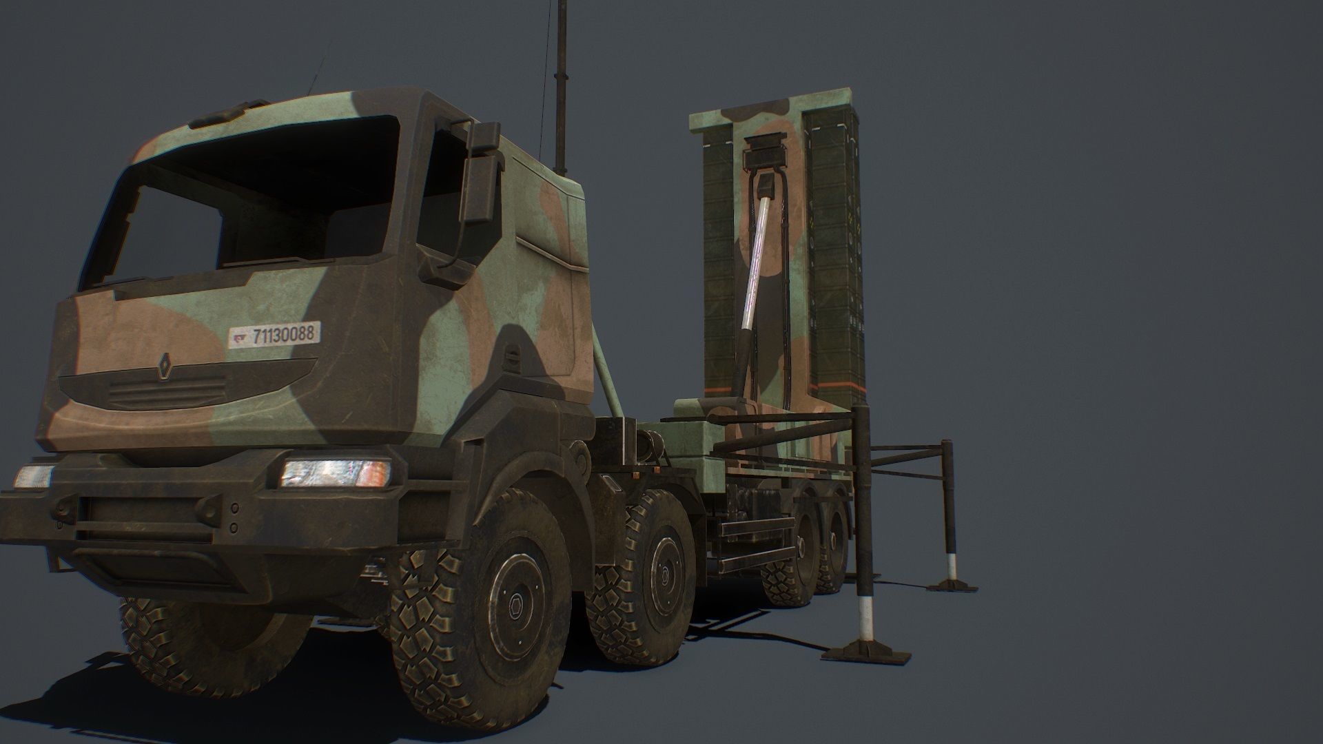 SAMP-T and Radar Arabel  and Missile ASTER-30  PACK Low-poly 3D model_4