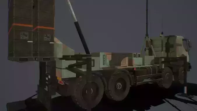 SAMP-T and Radar Arabel  and Missile ASTER-30  PACK Low-poly 3D model