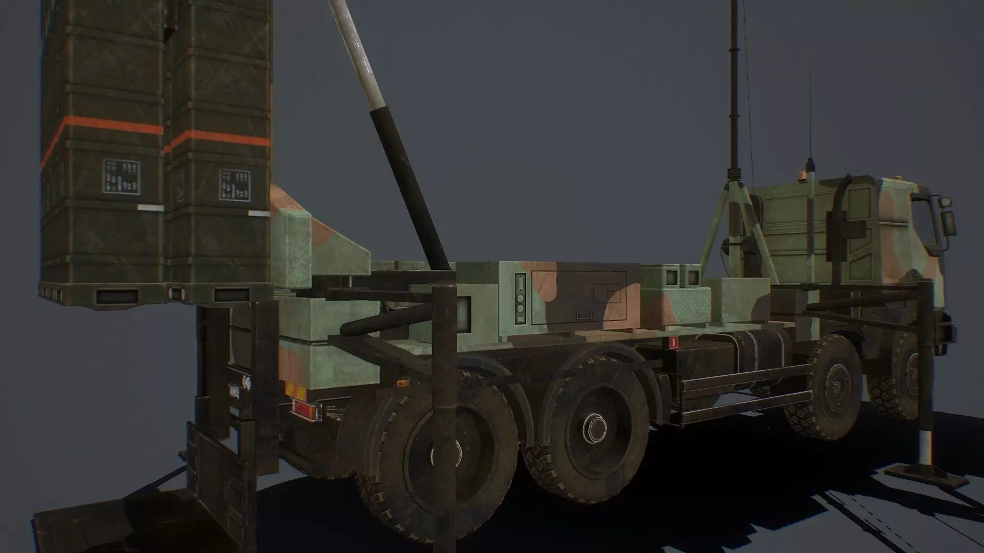 SAMP-T and Radar Arabel  and Missile ASTER-30  PACK Low-poly 3D model_0