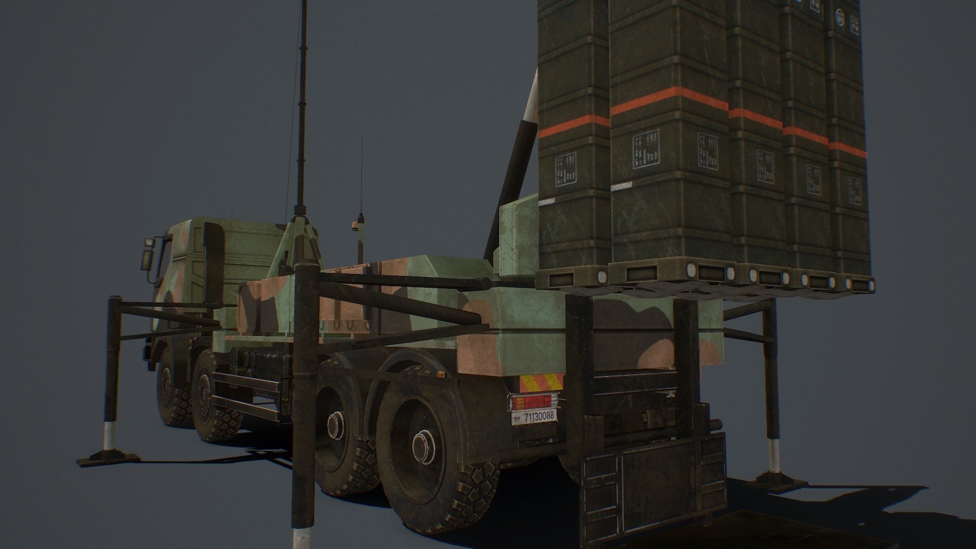 SAMP-T and Radar Arabel  and Missile ASTER-30  PACK Low-poly 3D model_16