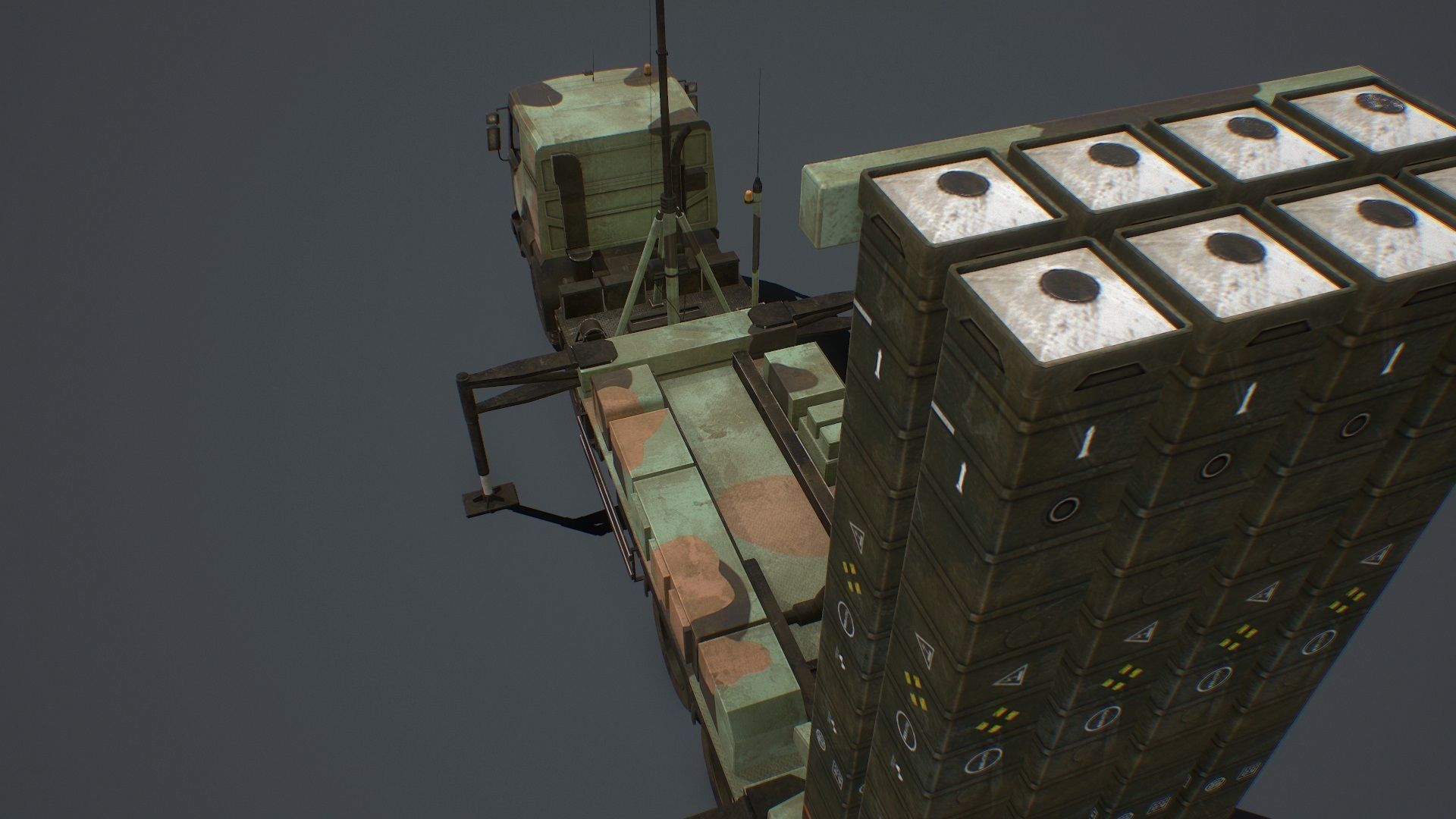 SAMP-T and Radar Arabel  and Missile ASTER-30  PACK Low-poly 3D model_24