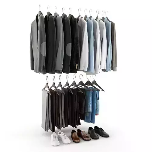 Set of Clothes and Shoes 3D model