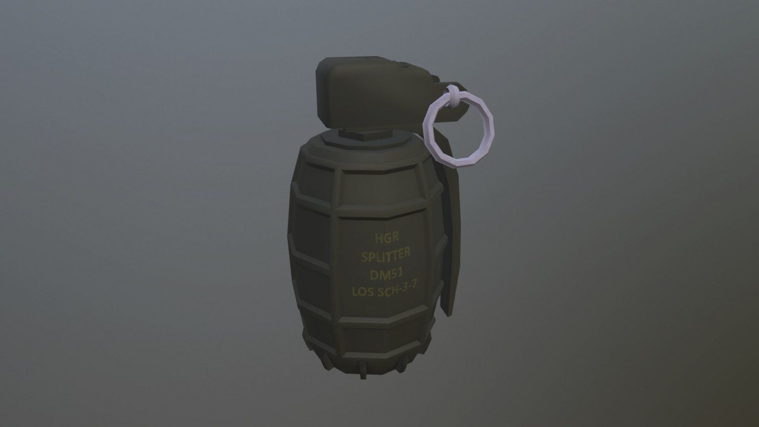 OF-37 Hand Grenade  Low-poly 3D model_2