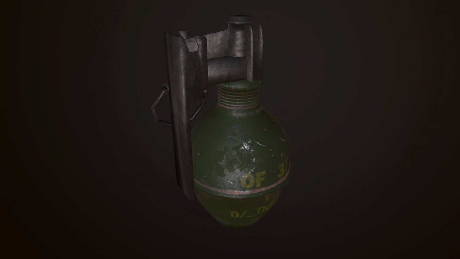 OF-37 Hand Grenade  Low-poly 3D model_1