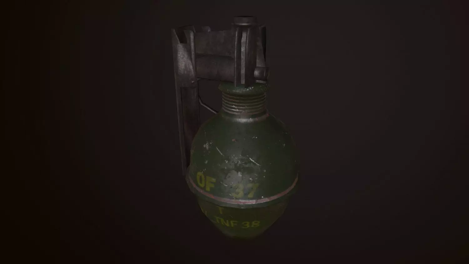 OF-37 Hand Grenade  Low-poly 3D model_0