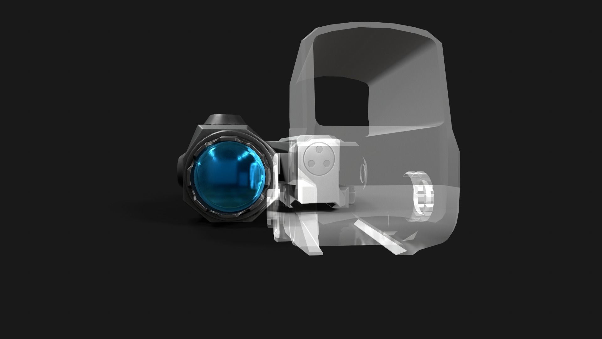 Leupold D-EVO Dual Enhanced View Optic 6x Scope Low-poly 3D model_22