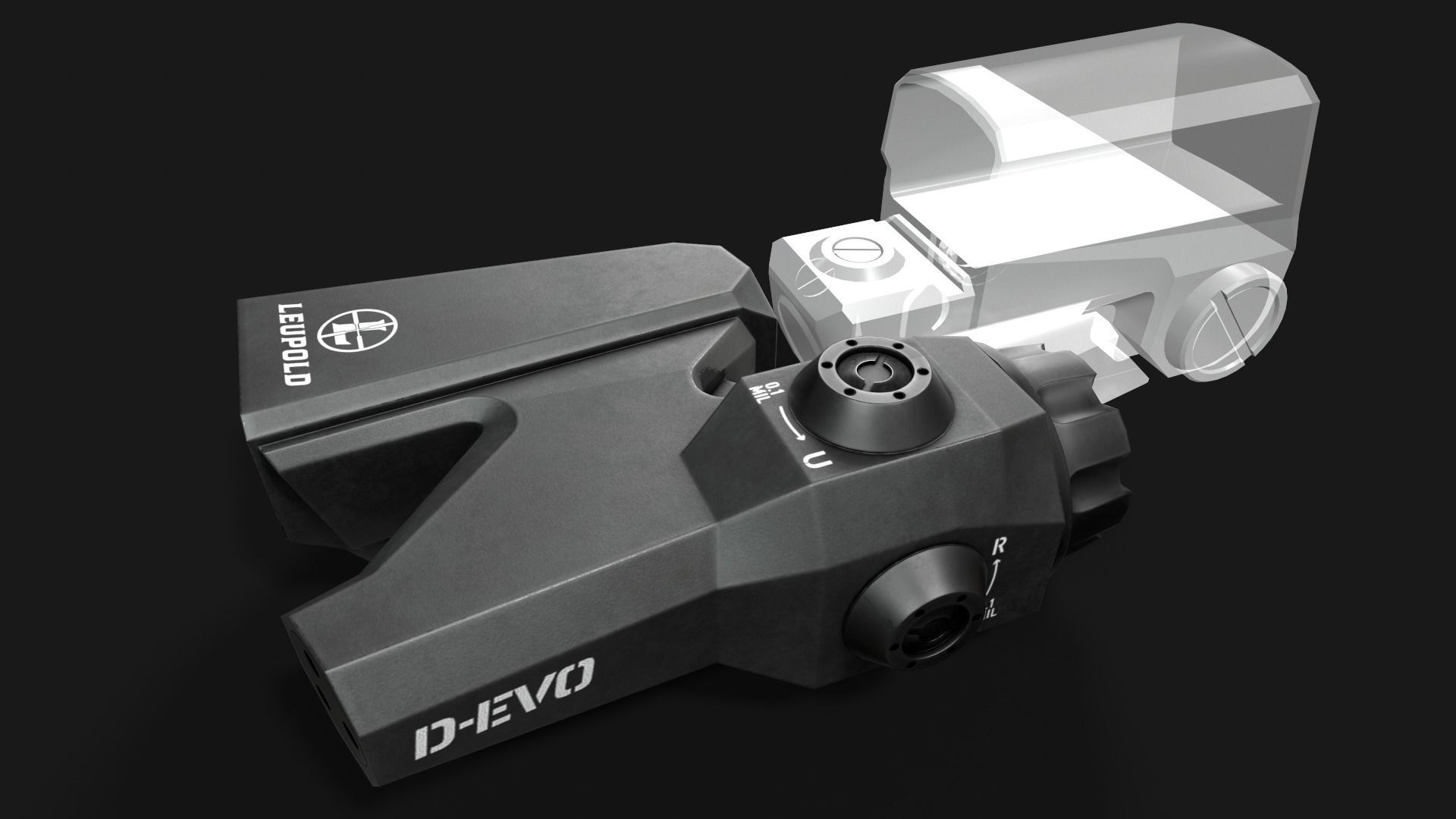 Leupold D-EVO Dual Enhanced View Optic 6x Scope Low-poly 3D model_27