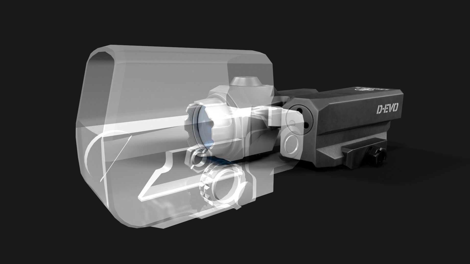 Leupold D-EVO Dual Enhanced View Optic 6x Scope Low-poly 3D model_23