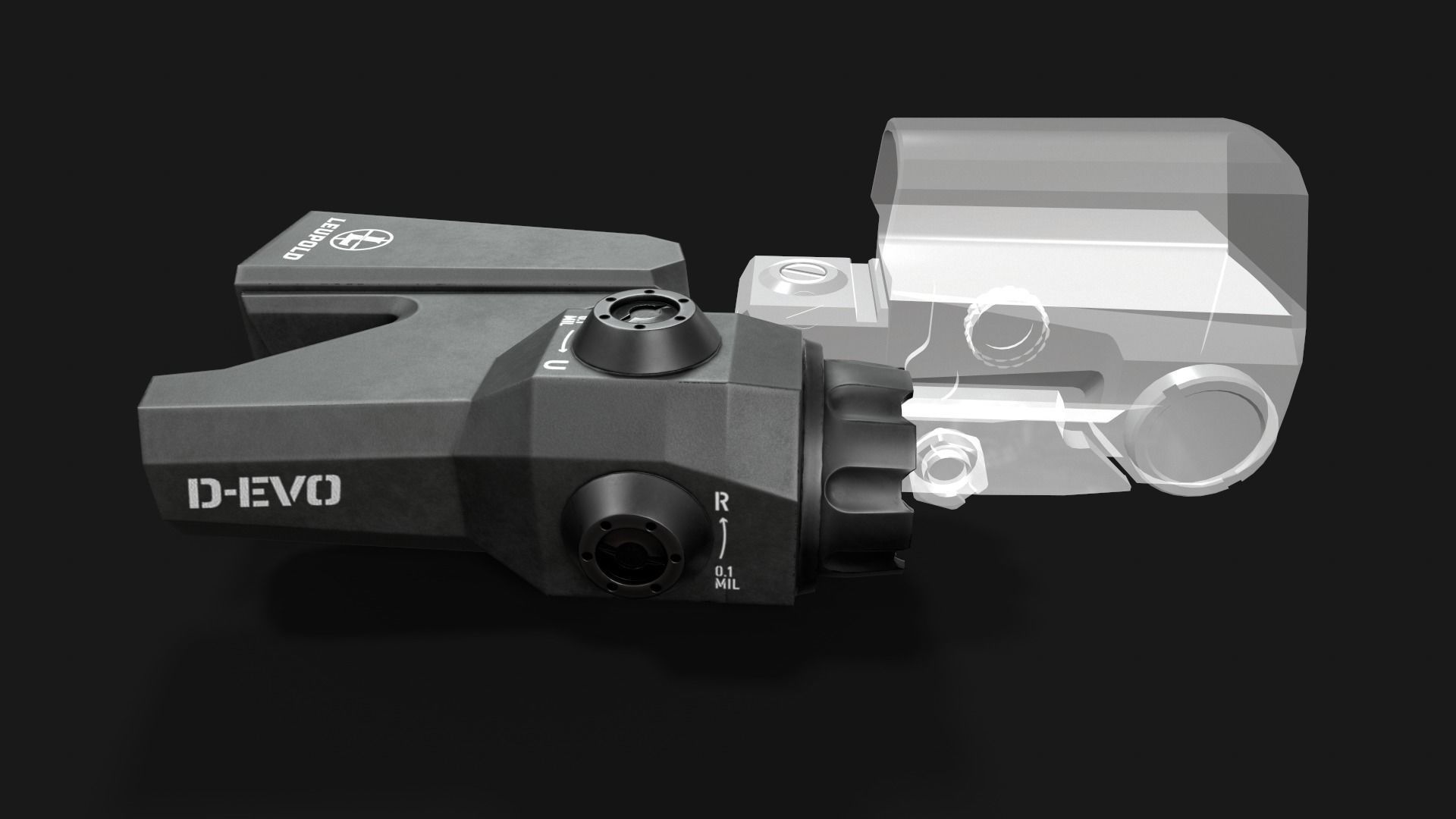 Leupold D-EVO Dual Enhanced View Optic 6x Scope Low-poly 3D model_20