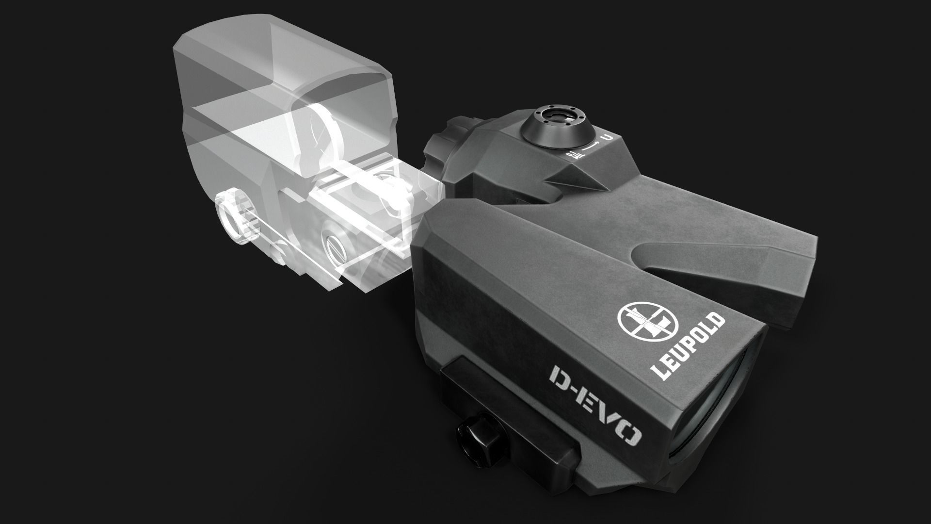 Leupold D-EVO Dual Enhanced View Optic 6x Scope Low-poly 3D model_25