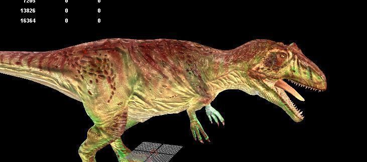 Giganotosaurus t - rex dinosaur Low-poly 3D model_3