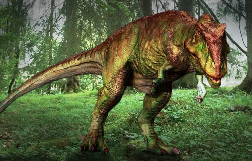 Giganotosaurus t - rex dinosaur Low-poly 3D model_1