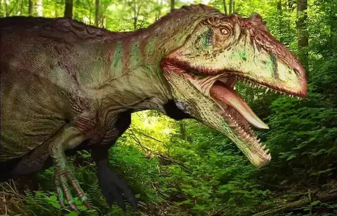 Giganotosaurus t - rex dinosaur Low-poly 3D model