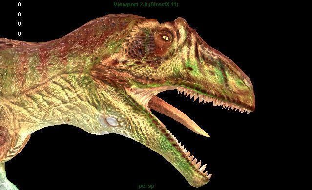 Giganotosaurus t - rex dinosaur Low-poly 3D model_4