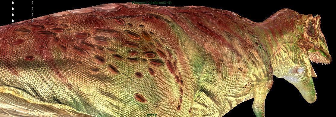 Giganotosaurus t - rex dinosaur Low-poly 3D model_7