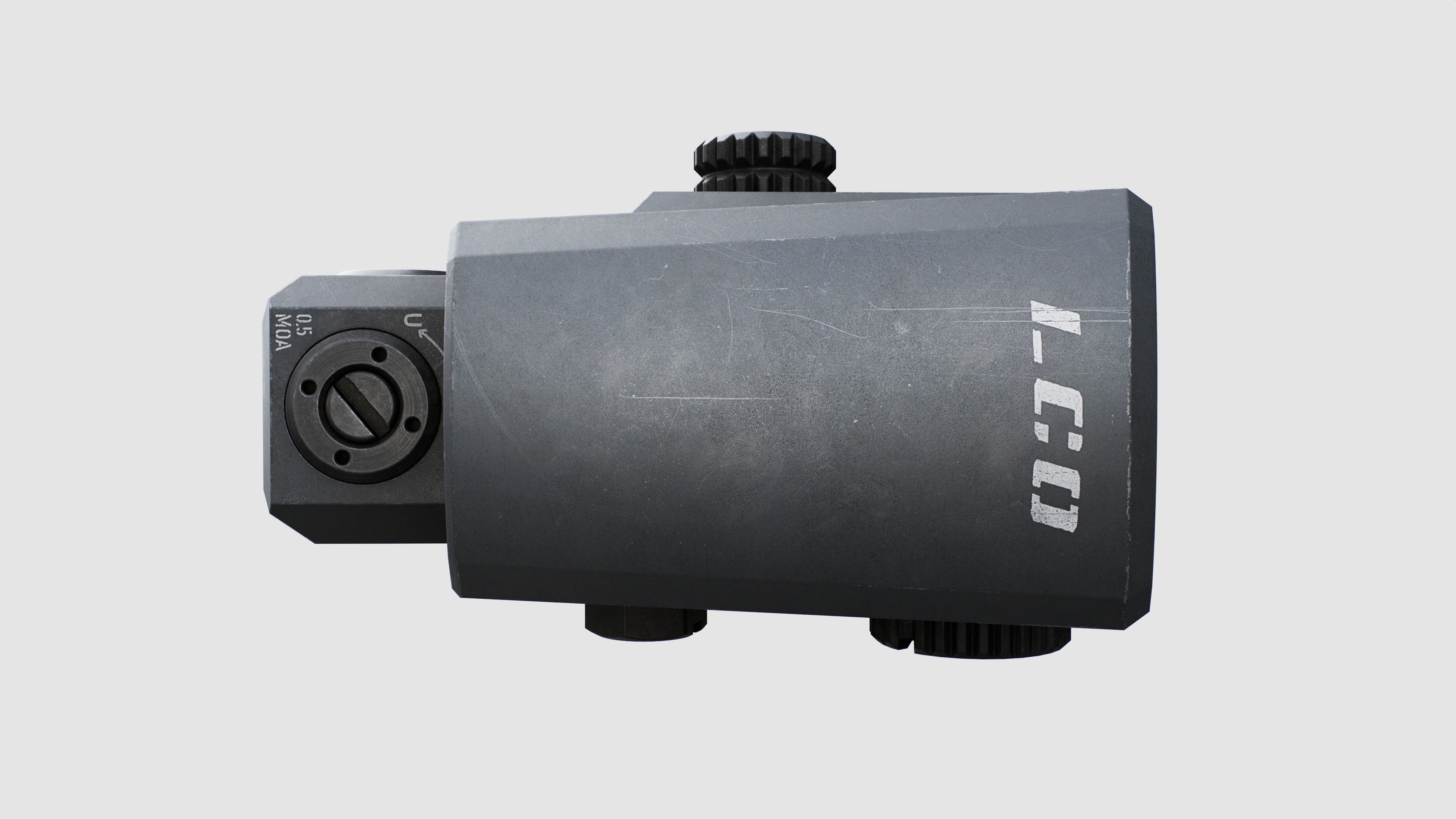 Leupold Carbine Optic Red Dot Sight Low-poly 3D model_11