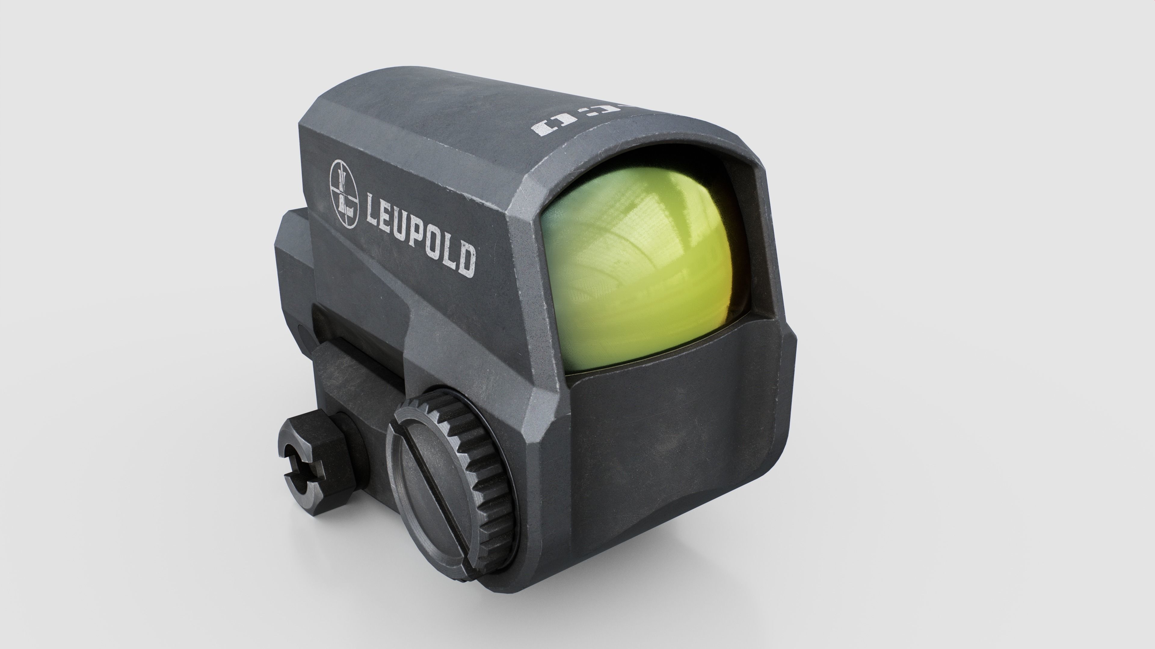 Leupold Carbine Optic Red Dot Sight Low-poly 3D model_8