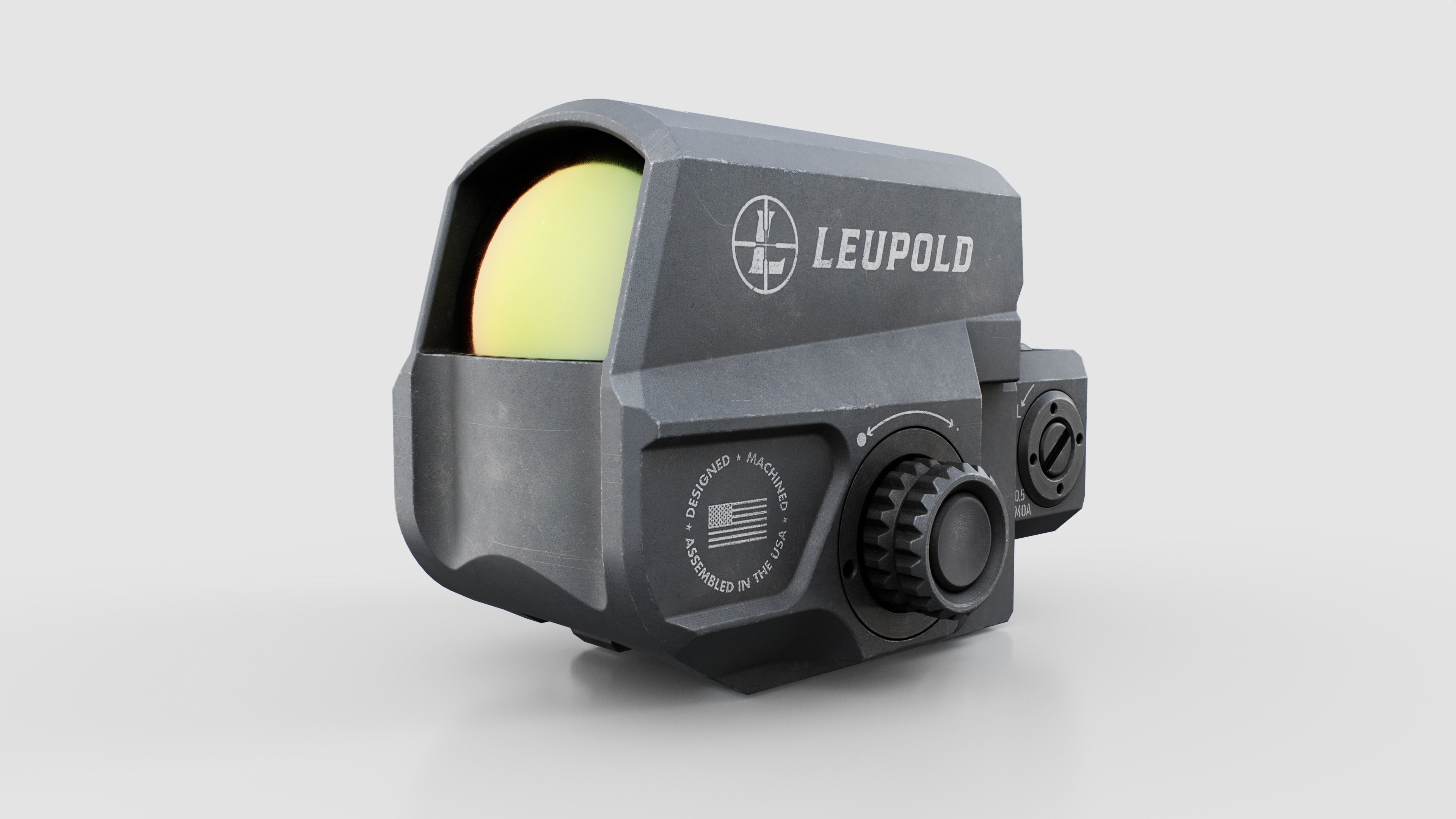 Leupold Carbine Optic Red Dot Sight Low-poly 3D model_2